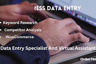 do wordpress data entry and woocommerce product upload