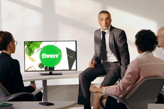 present your logo with TV on meeting