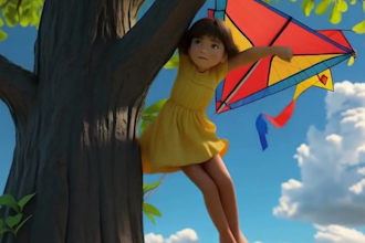 create stunning ai kid music video, colorful 3d animation for kids