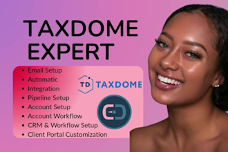 do complete taxdome and suitedash setup, automation, and client portals