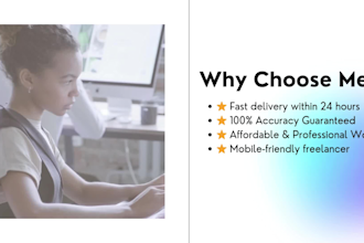 do accurate data entry, formatting and copy paste work