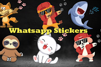 design whatsapp animated stickers, emojis and telegram sticker for you