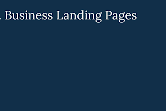 design professional landing pages and blogs  for you