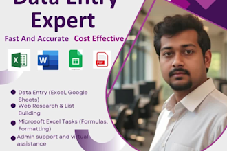 do accurate data entry, typing and admin support tasks