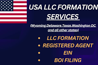 do USA llc registration,obtain ein tax id and file boi report