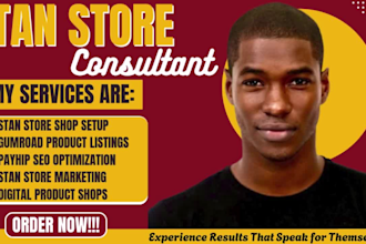 design and setup high converting stan store, payhip, gumroad, and stan store