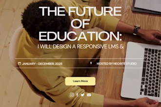 design responsive education website lms website school website elearning website
