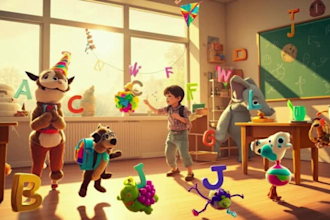 sing joyful kids rhymes kids song, kids music in english german or french