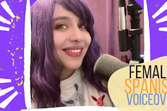 translate and do female voiceover in spanish
