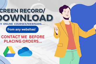 screen record online courses, webinars, training