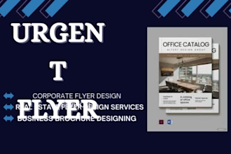 design urgent business flyer brochure  ads banner product catalog  web banner