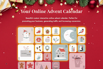create a custom interactive online advent calendar for christmas promotion