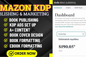 do amazon KDP book publishing and ebook promotion children booktok promotion