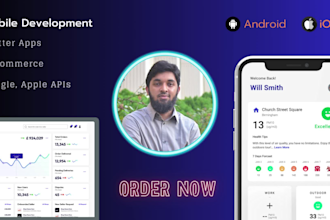 develop mobile apps with flutter front end