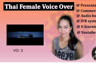 record thai voice over for IVR system, commercial or youtube