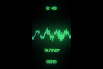 create a retro neon music or audio visualizer horizontal or vertical