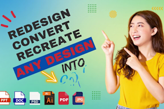 redesign, convert or recreate graphics in canva