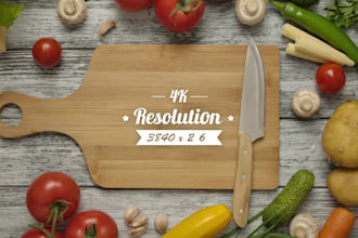 make vegetables titles in 4k in 24 hours