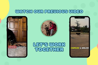 create for you ugc video with my dog and cat in italian