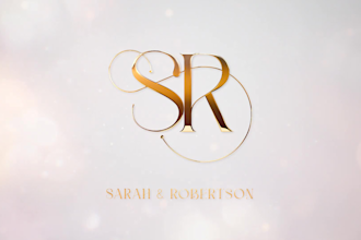 create elegant luxury gold logo animation and intro