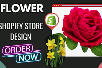 design flower shopify store flower shop bouquet events decoration florist store