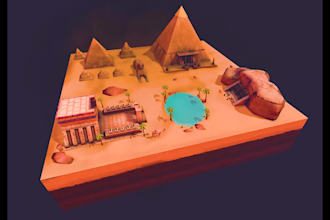 create 3d models low poly and high poly for games or web