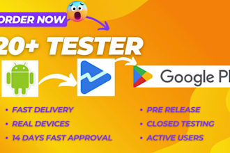 provide 12 tester for google play console closed test