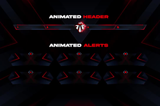 do an eye catching stream animated twich overlay and stream packages
