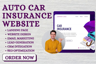 develop auto car insurance leads build home insurance website design insurance