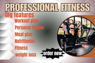 design workout plan personal trainer  meal plan nutritionist fitness weight loss