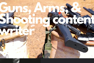 be your guns, firearms, shooting, or ammunition writer