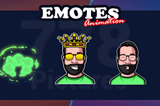create awesome emotes animated for streamer