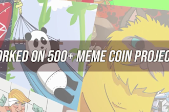 create custom funny meme coin art for your memecoin website and social media