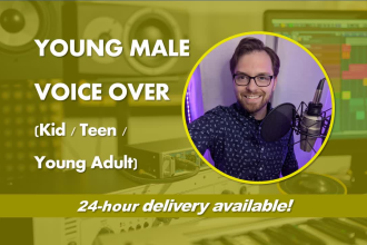 record a young teen american male voice over