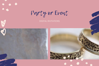 design any type of party and wedding invitation cards