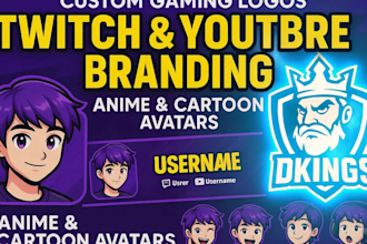 design twitch profile picture or banner for you