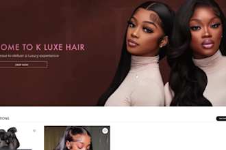 hair beauty website hair shopify store spa website hair extension