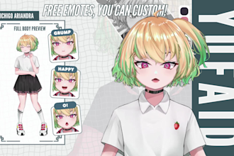 design your anime character for vtuber model and live2d rigging