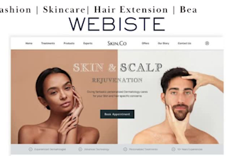 design shopify fashion store for hair extensin, skincare, spa and beauty website