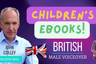record a british male voiceover for your childrens book fast VIP service