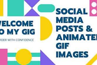 create attractive social media posts and animated gif images