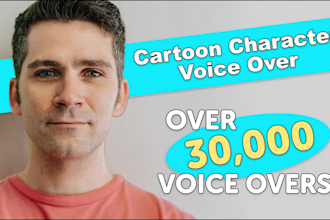 record a cool youthful cartoon character voice over