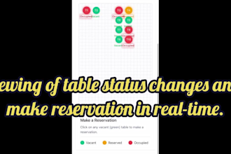 create restaurant table tracker app including reservations