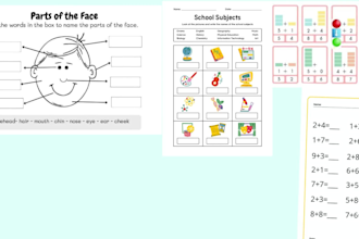 design math and english worksheet in any language for kids