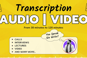 correctly transcribe audio or video to text in 24 hours