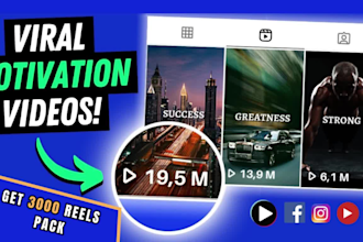 create 4000 motivational short reels videos