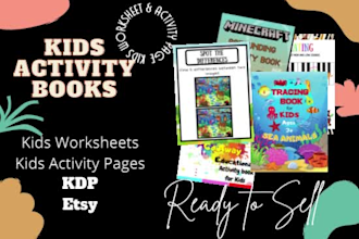 kids worksheets, color books, tracing and activity workbook kids activity books