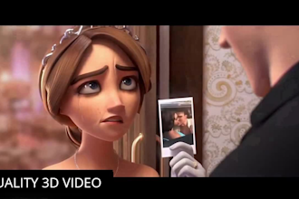 3d animation video, commercial animation, 3d animated kids cartoon music video