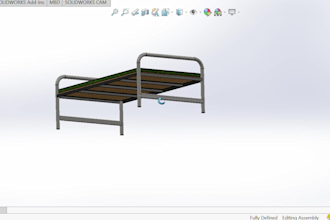 do metal furniture 3d design and 2d drawing using solidworks