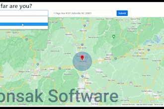 implement google map api show nearby place within radius